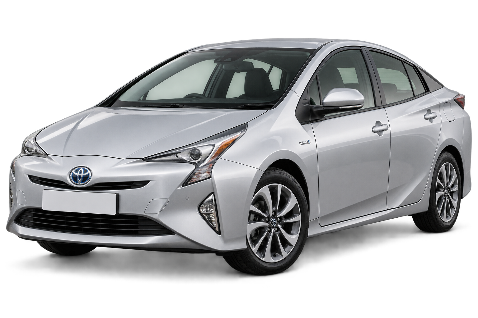 Illustrative silver Toyota Prius